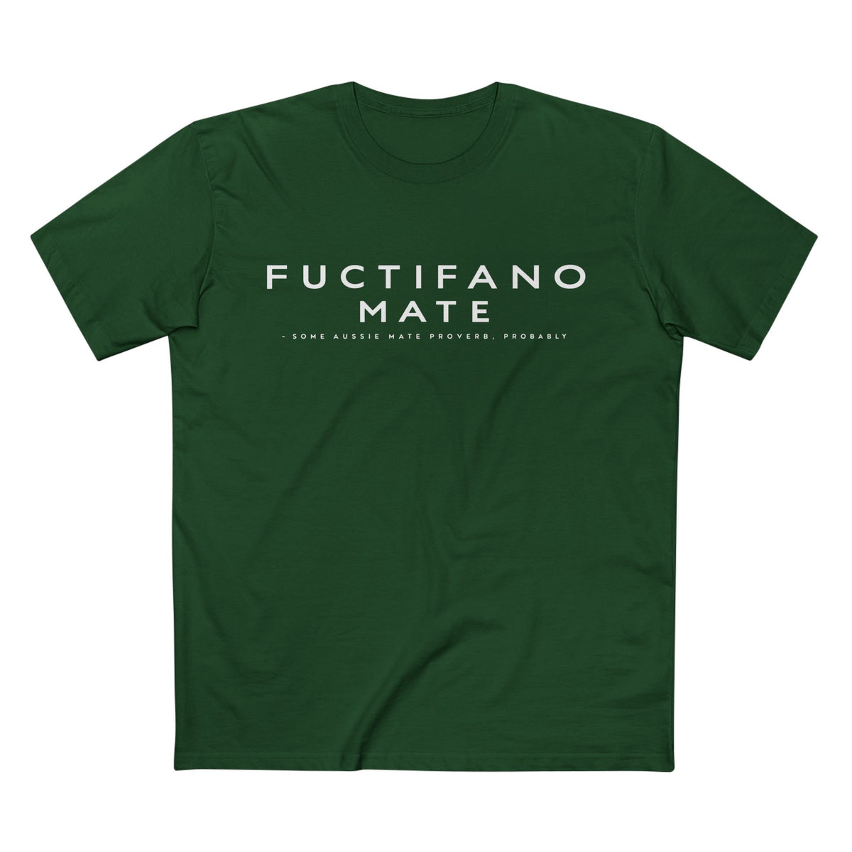 Fuctifano Mate! Graphic Tee — Minimalist Text Logo T-Shirt