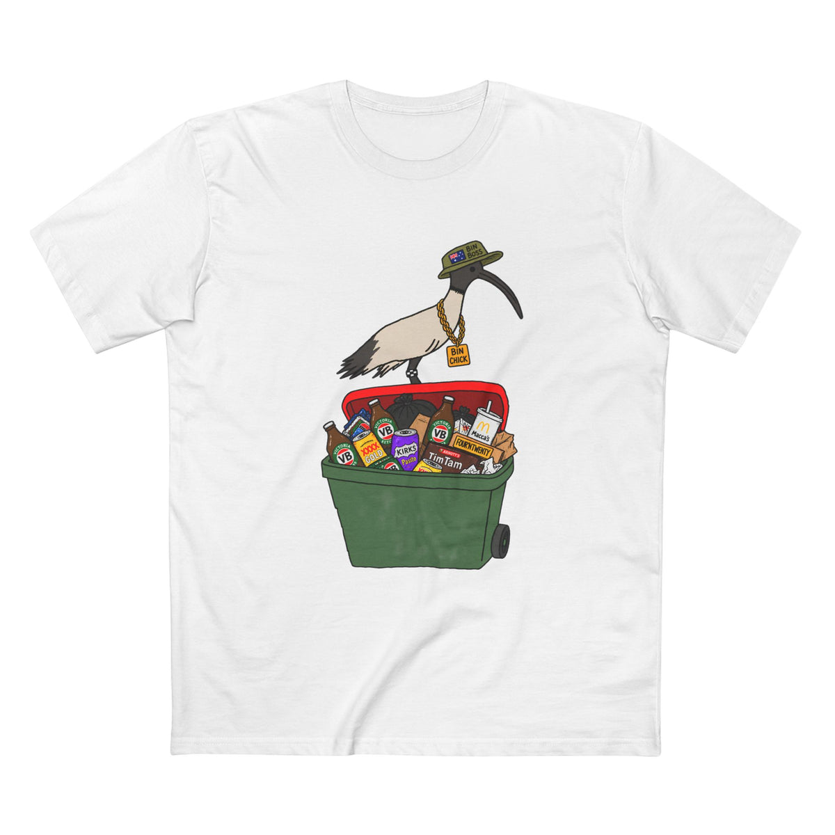 Ibis on Bin Chicken Graphic Tee — Trash Bird T-Shirt