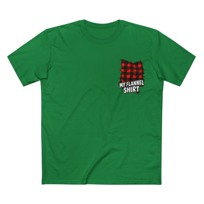 My Flannel Shirt T-Shirt — Red and Black Flannel