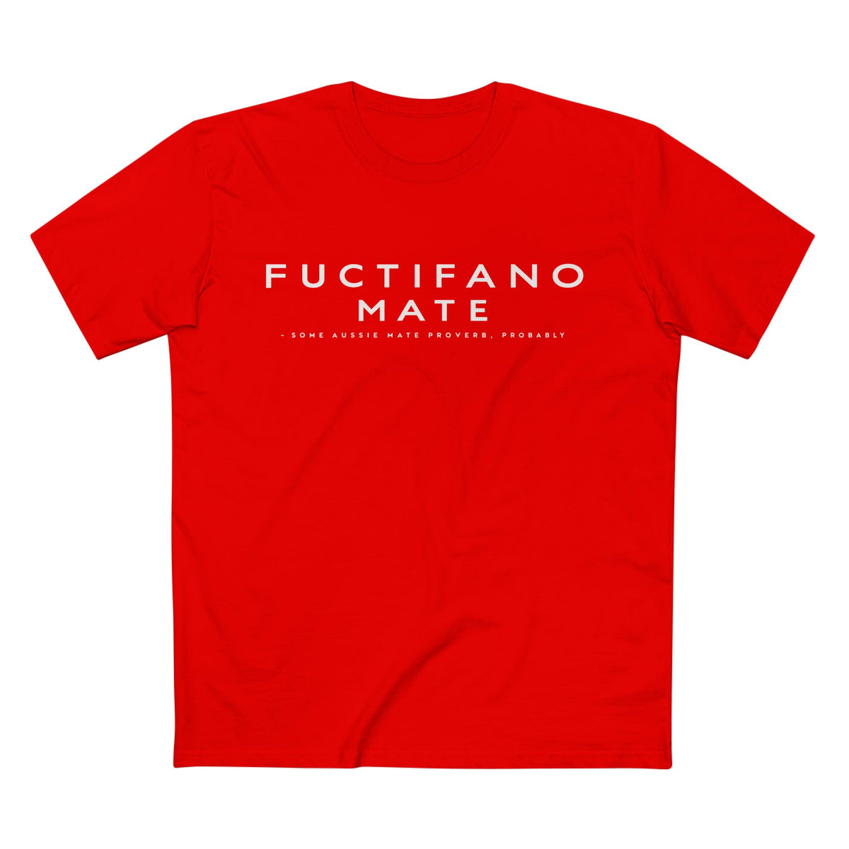 Fuctifano Mate! Graphic Tee — Minimalist Text Logo T-Shirt