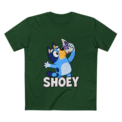 Bluey Shoey T-Shirt — Funny Cartoon Dog Drinking Tee