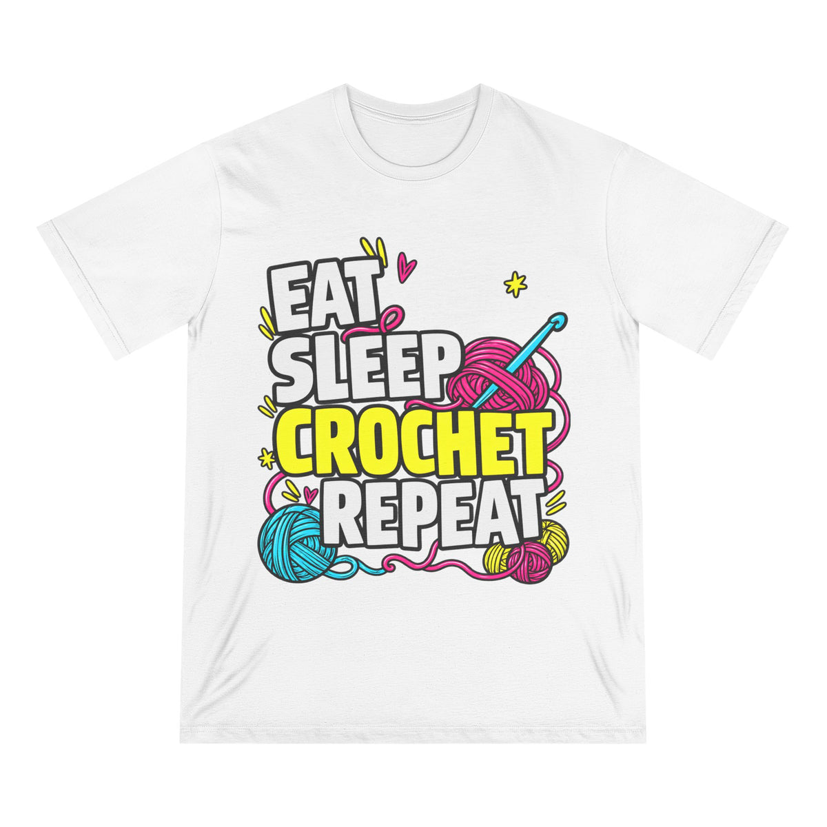 Eat Sleep Crochet Repeat Tee - Women's