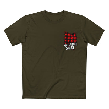 My Flannel Shirt T-Shirt — Red and Black Flannel
