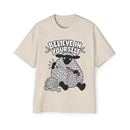 Believe In Yourself Sheep Oversized Boxed Tee - Unisex