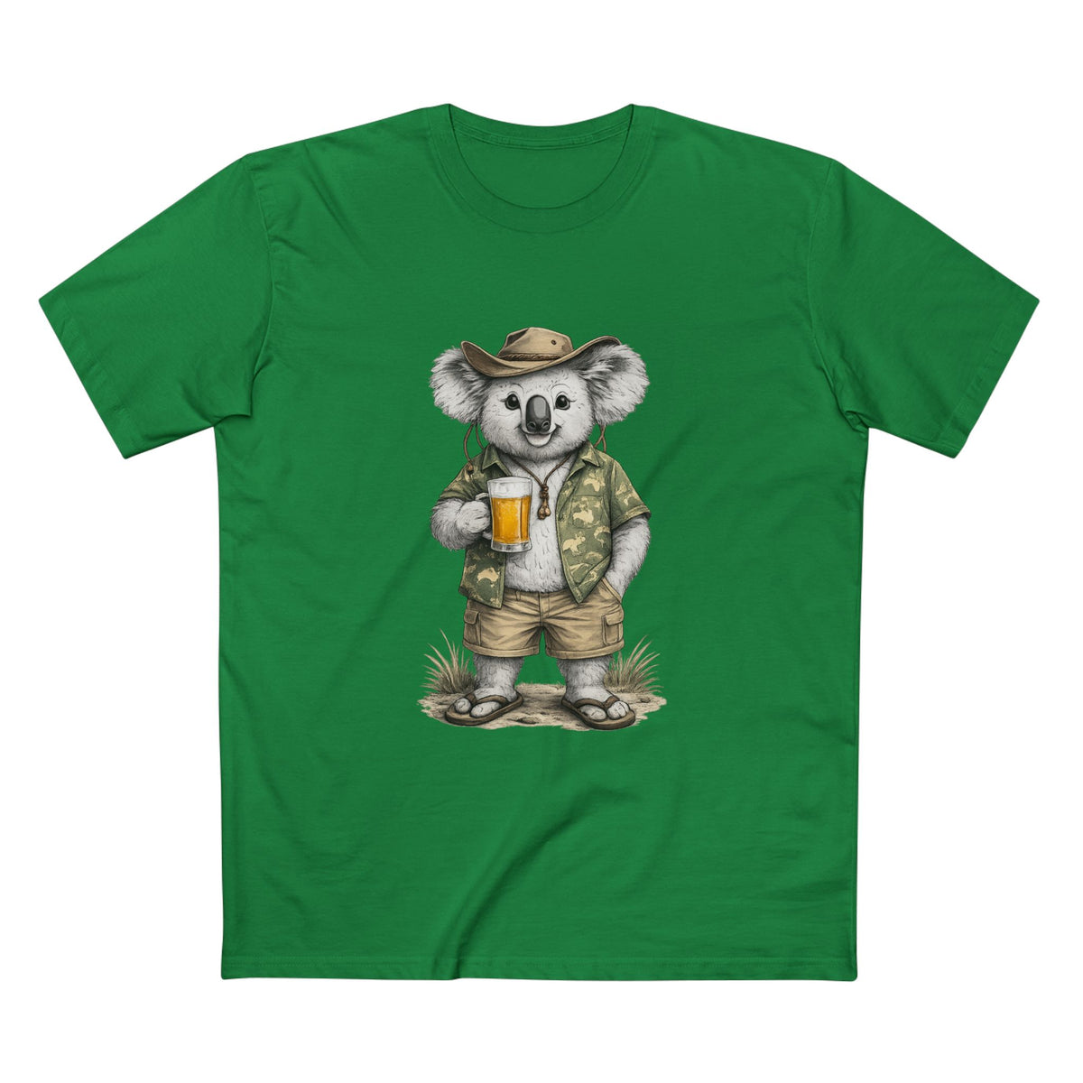 Koala with Beer T‑Shirt — Casual Aussie Wildlife Tee