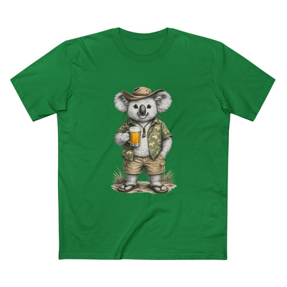 Koala with Beer T‑Shirt — Casual Aussie Wildlife Tee
