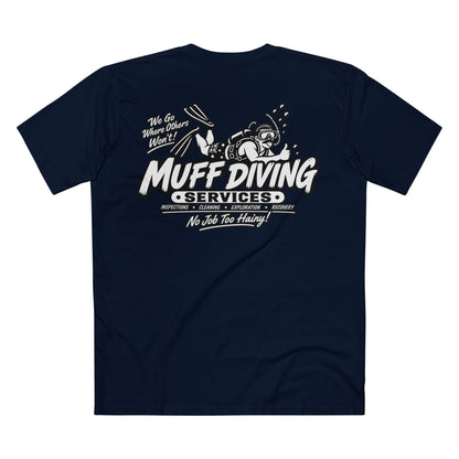 Muff Diving Services T-Shirt — Men's Tee (Back Print)