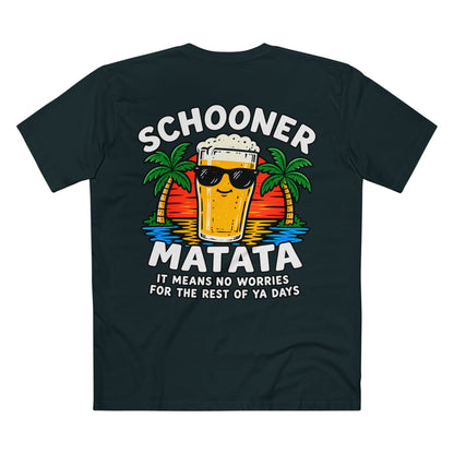 Schooner Matata, It Means No Worries - Men's Tee Back Print