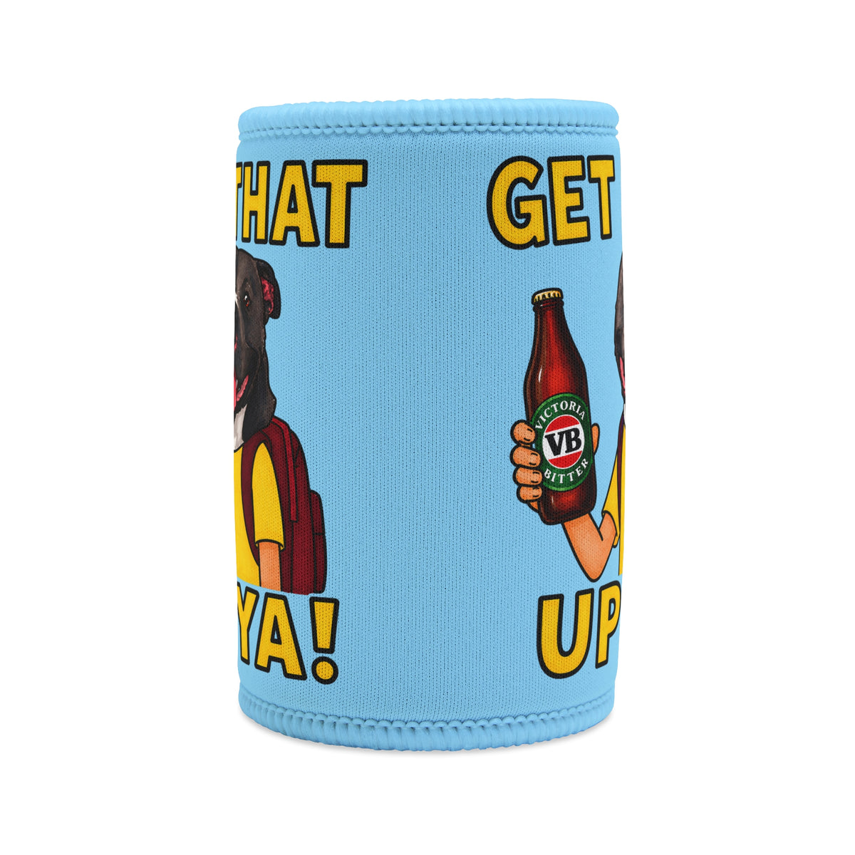 Stubby Cooler — "Get That Up Ya!" Beer Can Cooler