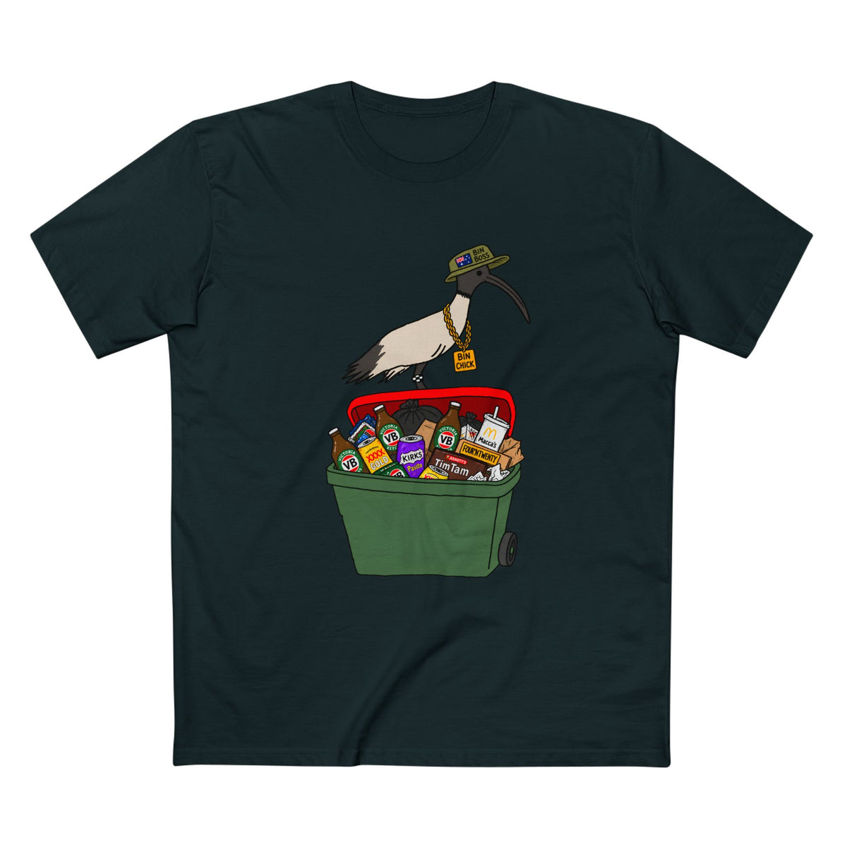 Ibis on Bin Chicken Graphic Tee — Trash Bird T-Shirt