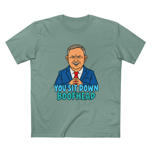 Albanese You Sit Down Boofhead Tee — Men's