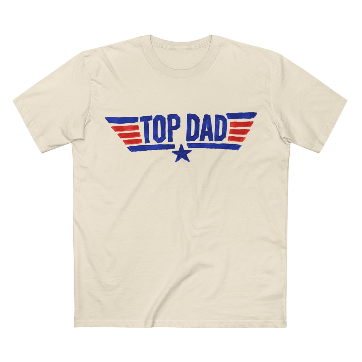 Top Dad T-Shirt — Retro Patriotic 'Top Gun' Inspired Tee for Dad