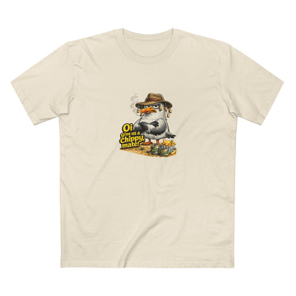 Seagull Stealing Chips T-Shirt — "Oi! Give Us a Chip!" Graphic Tee