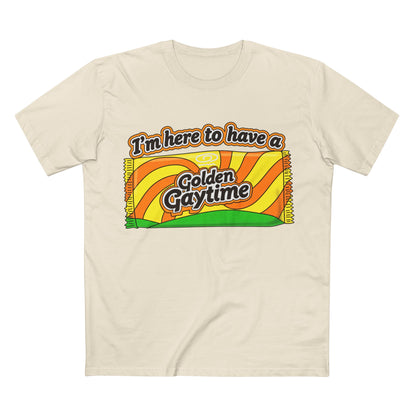 Golden Gaytime Retro Tee — “I’m Here to Have a Golden Gaytime” Pride T-Shirt