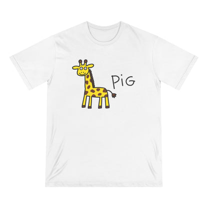 Giraffe 'Pig' Kids Graphic T-Shirt — Cute Hand-Drawn Animal Tee