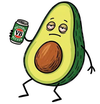 The "Smashed Avo" – Funny Drunk Avocado Graphic T-Shirt