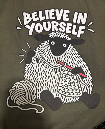 Believe In Yourself Sheep Oversized Boxed Tee - Unisex