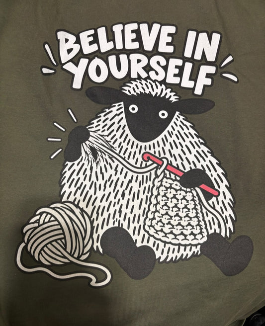 Believe In Yourself Sheep Oversized Boxed Tee - Unisex