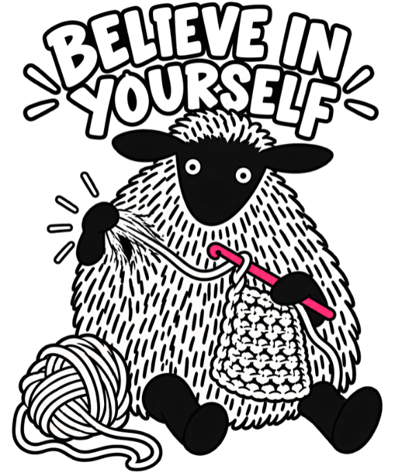 Believe In Yourself Sheep Oversized Boxed Tee - Unisex