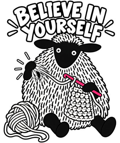 Believe In Yourself Sheep Oversized Boxed Tee - Unisex