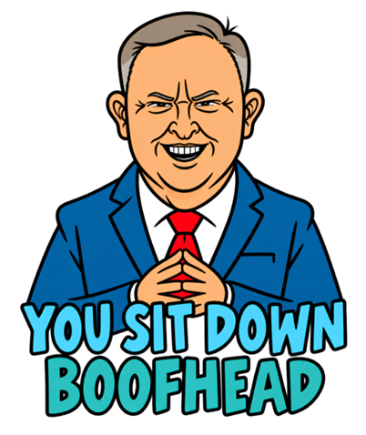 Albanese You Sit Down Boofhead Tee — Men's