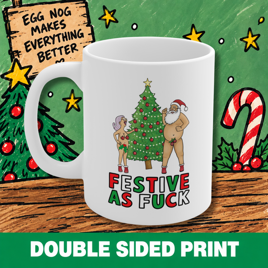 Festive As F*** Christmas Mug