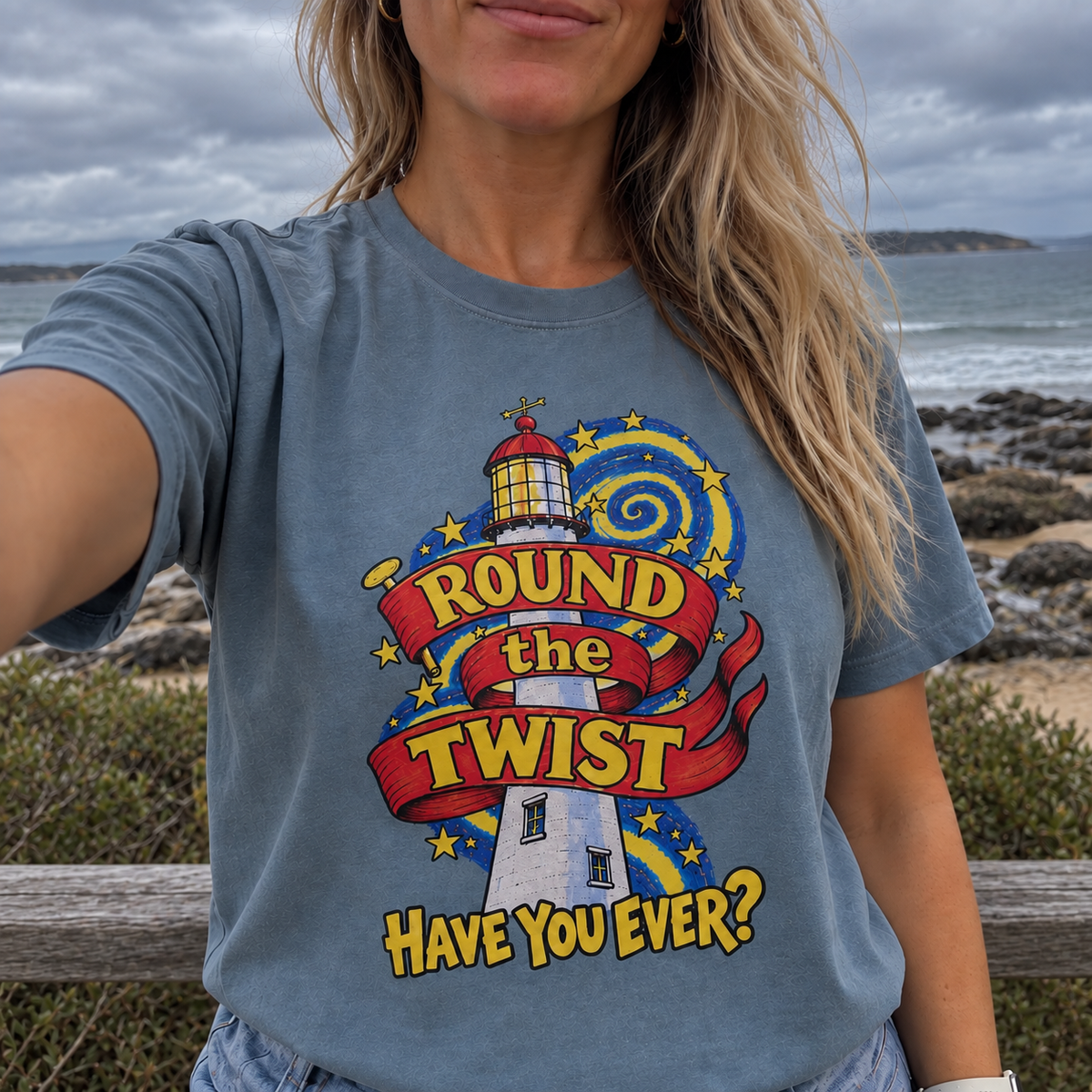 Round the Twist Vintage Faded T‑Shirt — “Have You Ever?” - Unisex
