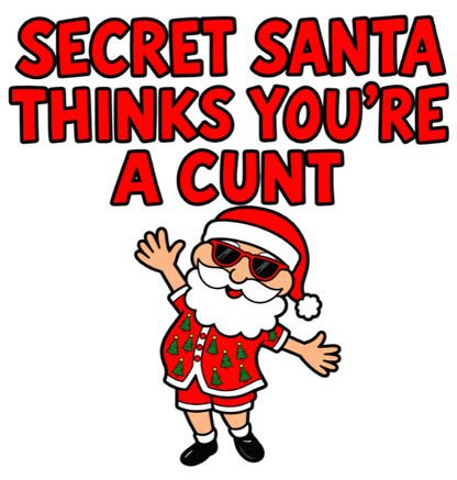 "Secret Santa Thinks You're a Cunt" - Christmas Mug
