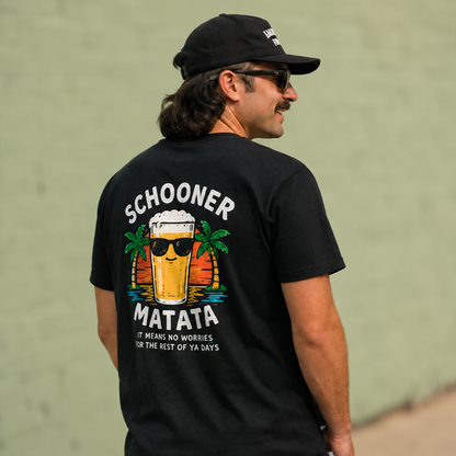 Schooner Matata, It Means No Worries - Men's Tee Back Print