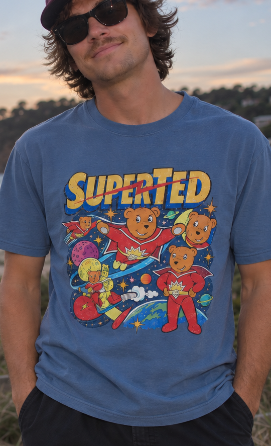 Super Ted Retro Faded Tee - Unisex