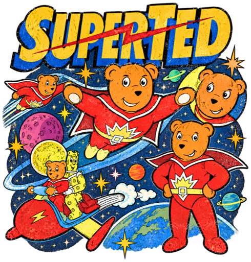 Super Ted Retro Faded Tee - Unisex