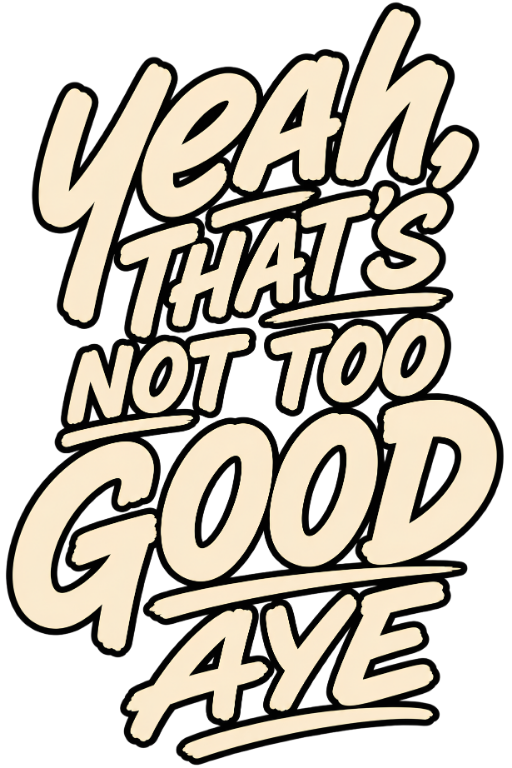 Yeah, That's Not Too Good Aye Tank Top — Men's Black